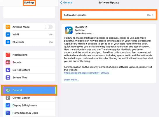 Hard restart your iPad to fix iPad volume button stuck