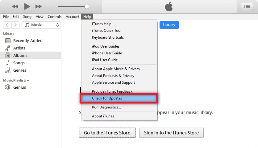 Update the iTunes on Your Computer