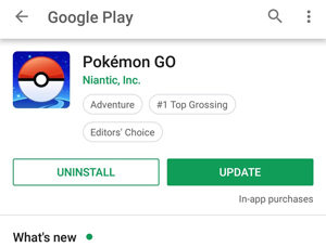 Update Pokémon Go Google Play