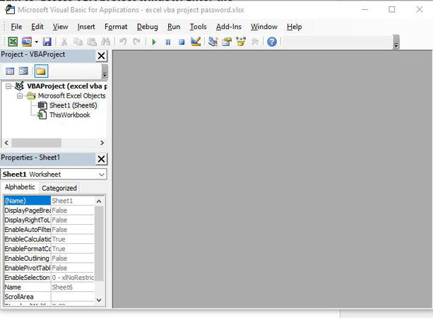 remove excel vba password protection
