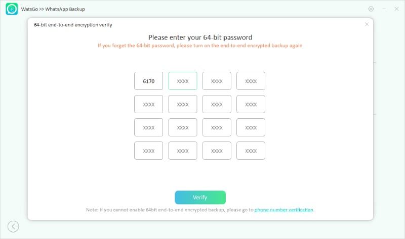 watsgo guide -  verify whatsapp backup