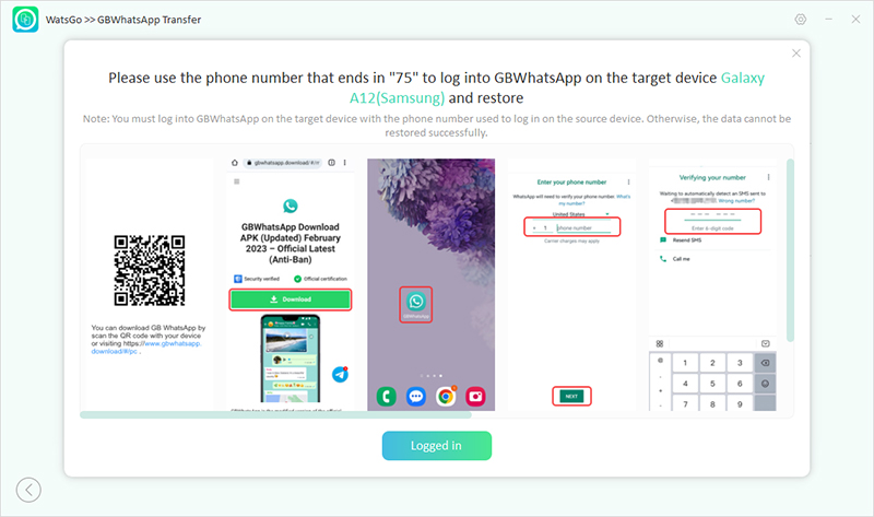 watsgo guide - log into gbwhatsapp account