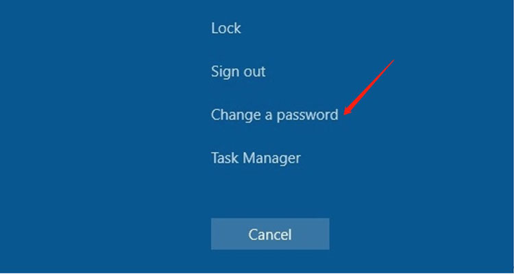how to change login password on windows 10