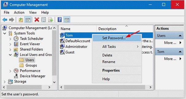 windows 8 password reset