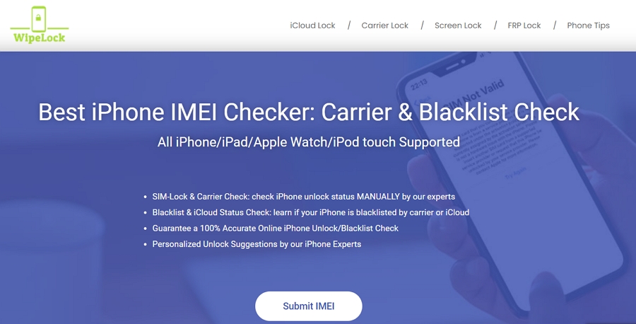 wipelock check activation lock status icloud