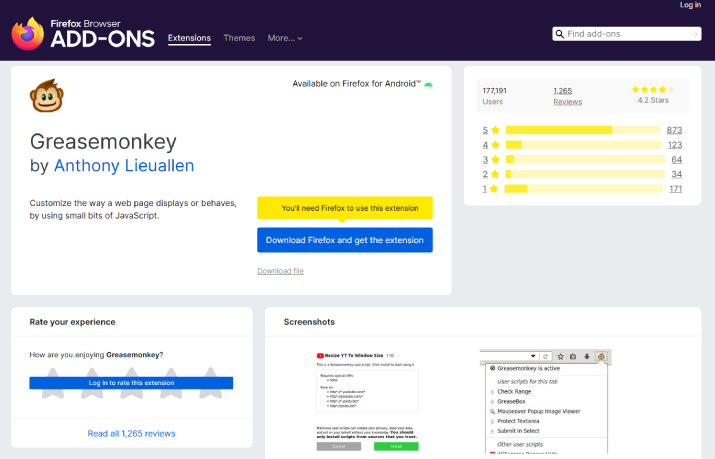 creasemonkey firefox extension