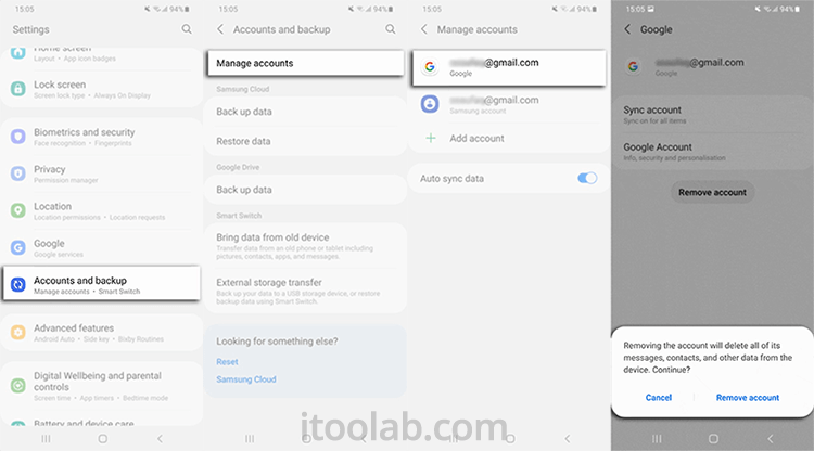 Disable factory reset protection on Android 11