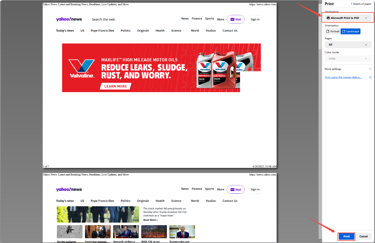 save pdf firefox print