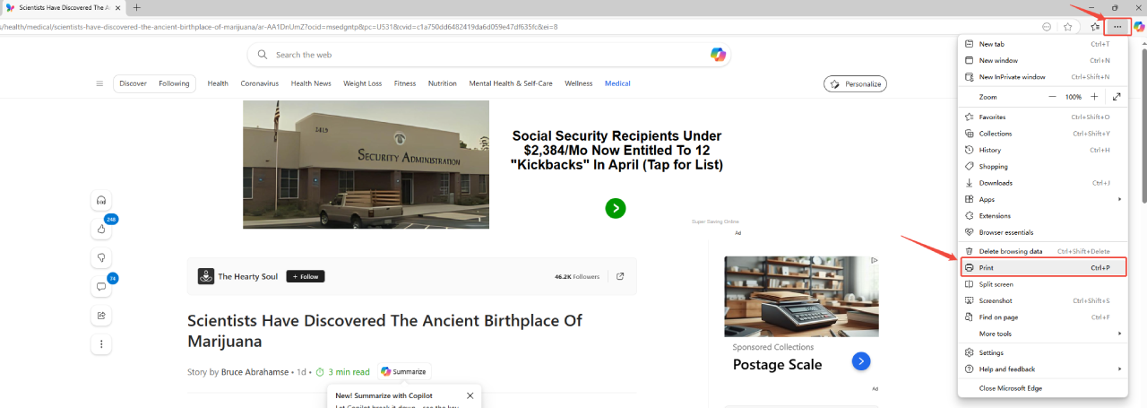 microsoft print settings