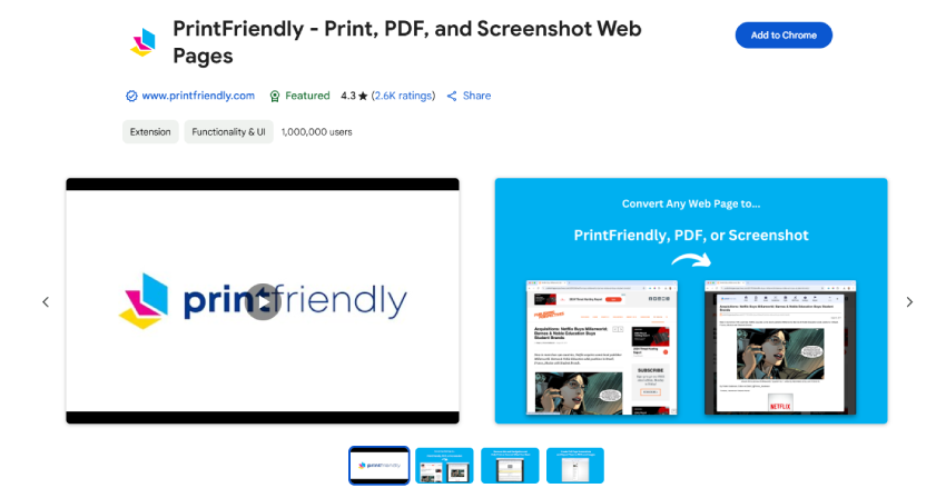 add pdf friendly google extension
