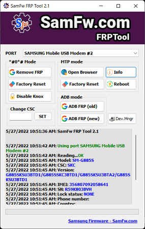 Samsung FRP bypass tool Android 11