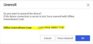 Select the Delete Device option