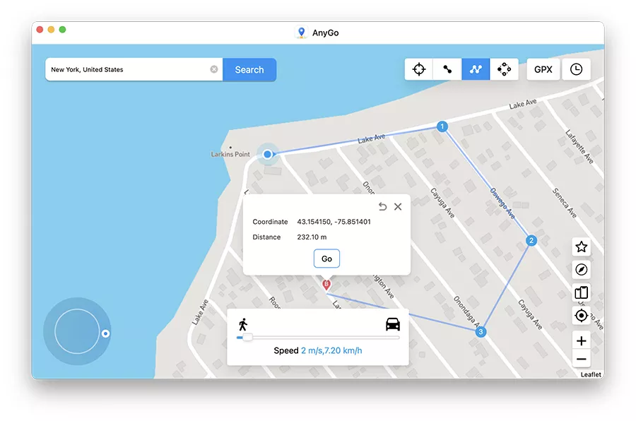 Multi-spot mode AnyGo